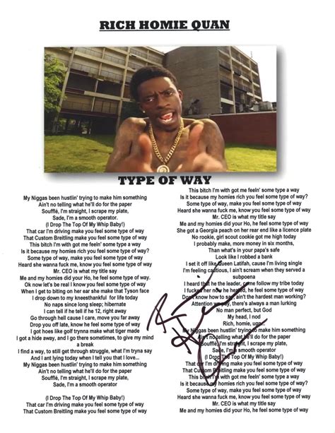 Lyrics for Type Of Way by Rich Homie Quan 